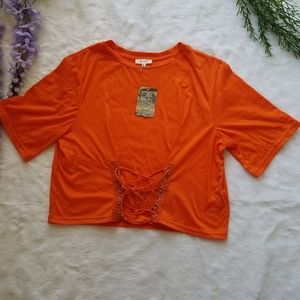 $8 Short Sleeve Orange Top